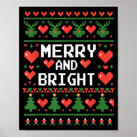 Funny I'm Trying To Feel Merry Xmas Bright Matchin Poster (Voorkant)