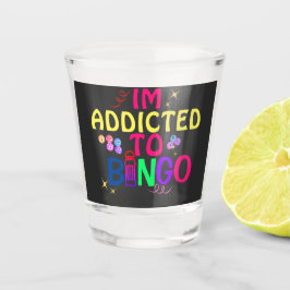 Funny Im verslaafd aan Bingo Shot Glass Glas