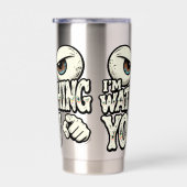 Funny "I'M WATCHING YOU" Retro Eyes Coffee Mug - O Geïsoleerde Drinkbeker (Rechts)