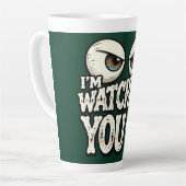 Funny "I'M WATCHING YOU" Retro Eyes Coffee Mug - O Latte Mok (Linkerhoek)