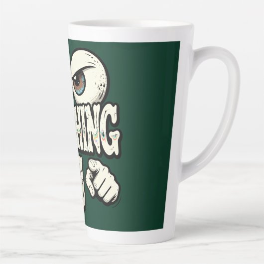 Funny "I'M WATCHING YOU" Retro Eyes Coffee Mug - O Latte Mok (Rechts)