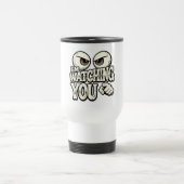 Funny "I'M WATCHING YOU" Retro Eyes Coffee Mug - O Reisbeker (Center)