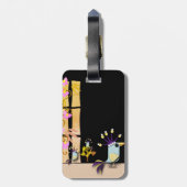 Funny Imagary Birds Bagagelabel (Achterkant verticaal)