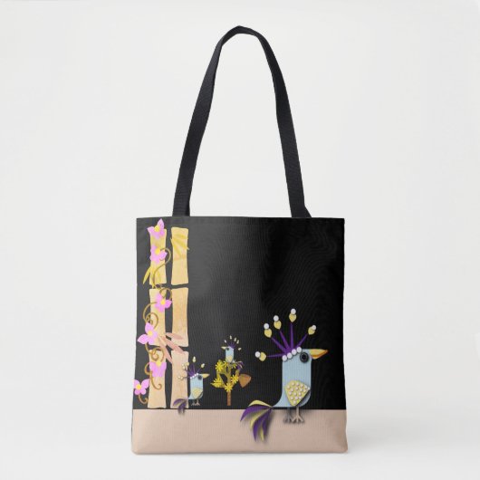 Funny Imagary Birds Tote Bag (Voorkant)