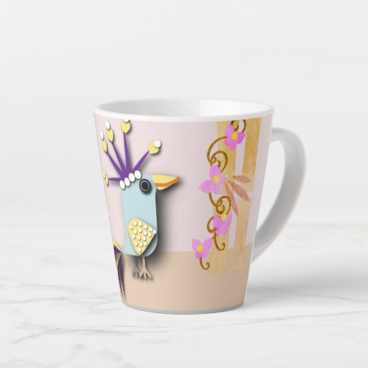 Funny Imaginal Bird Latte Mok (Rechterhoek)