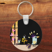 Funny Imaginary Birds  Sleutelhanger (Voorkant)