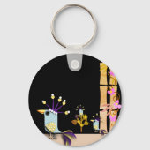 Funny Imaginary Birds  Sleutelhanger (Achterkant)