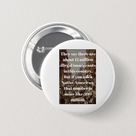 Funny Immigration Ronde Button 5,7 Cm (Voorkant /achterkant)
