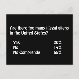 Funny Immigration Vraag/Antwoord Briefkaart