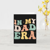 Funny In My Daddy Era Lover Groovy Retro Daddy Fat Kaart (Gele Bloem)