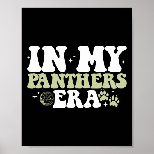 Funny In My Panthers Era Back To School Game Day  Poster (Voorkant)
