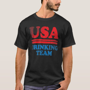 Funny Independence Day apparel USA Drink Team 4 T-shirt