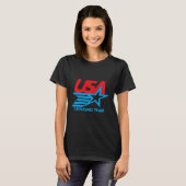 Funny Independence Day T Shirt USA Drink Team 4 (Voorkant volledig)