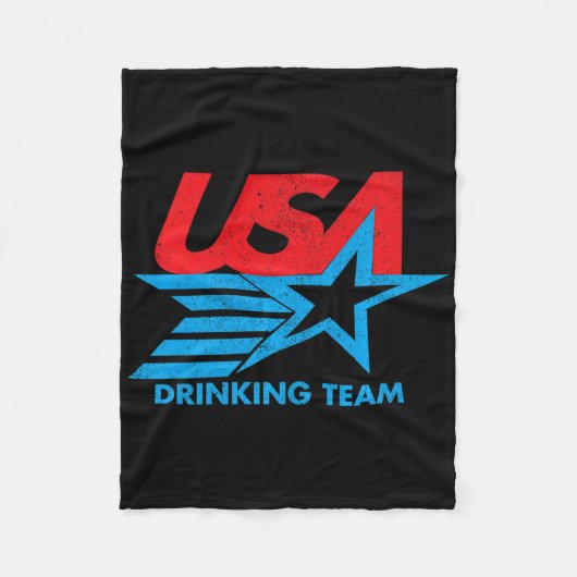 Funny Independence Day T Shirt USA Drink Team 4 Fleece Deken (Voorkant)