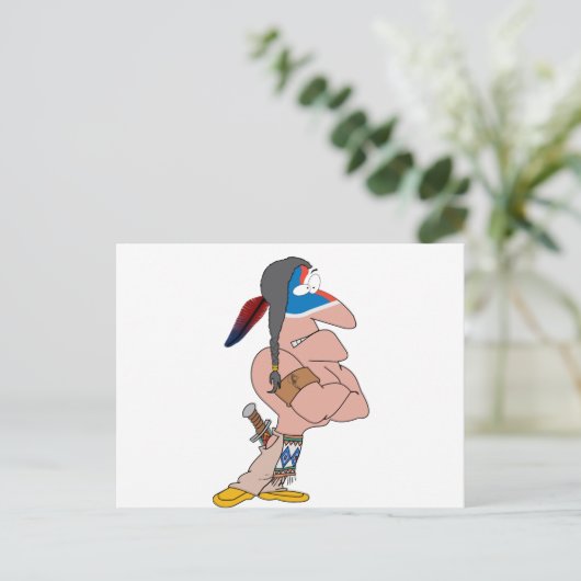 Funny Indian Briefkaart (Staand voorkant)