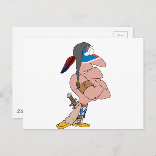 Funny Indian Briefkaart (Voorkant / Achterkant)