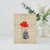 Funny Indian Chief and hartballonnen Briefkaart (Staand voorkant)