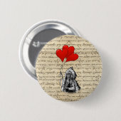 Funny Indian Chief and hartballonnen Ronde Button 5,7 Cm (Voorkant /achterkant)