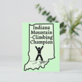 Funny Indiana Mountain Climate Champion Briefkaart (Staand voorkant)