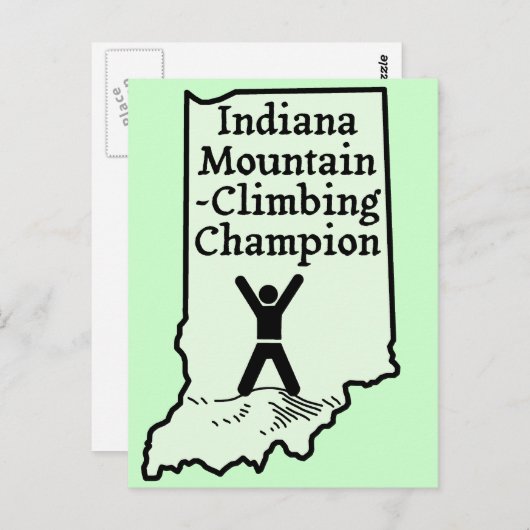 Funny Indiana Mountain Climate Champion Briefkaart (Voorkant / Achterkant)
