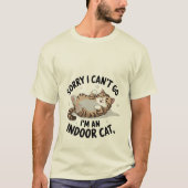 Funny "Indoor Cat" Relatable Sassy Kitten ✨🏠🐈 T-shirt (Voorkant)
