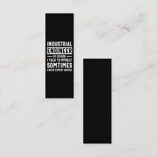 Funny Industrial Engineer Gift Klantenkaartje (Voorkant / Achterkant)