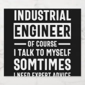 Funny Industrial Engineer Gift Likeurfles Etiket (Enkel label)