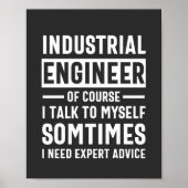 Funny Industrial Engineer Gift Poster (Voorkant)