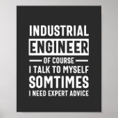 Funny Industrial Engineer Gift Poster (Voorkant)