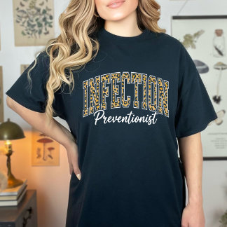 Funny Infection Preventionist Leopard Print Medica T-shirt