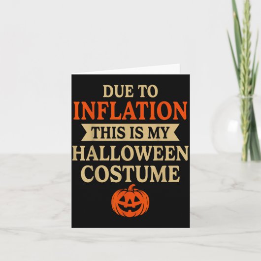 Funny Inflation Halloween Costume Couple Matching  Kaart (Voorkant)