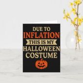Funny Inflation Halloween Costume Couple Matching  Kaart (Gele Bloem)
