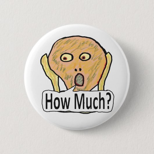 Funny Inflation Scream Ronde Button 5,7 Cm (Voorkant)