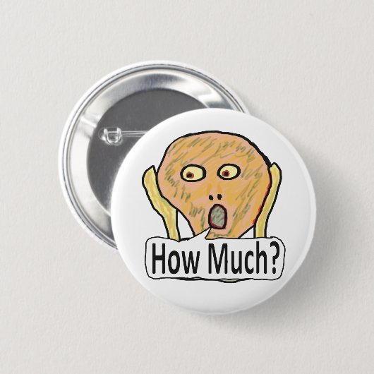 Funny Inflation Scream Ronde Button 5,7 Cm (Voorkant /achterkant)