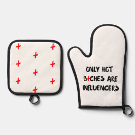 Funny Influencer Quote Gift For Home Decor  Ovenwant & Pannenlap Set