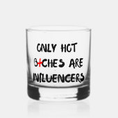 Funny Influencer Quote Whiskey Glass Home Decor Whisky Glas (Voorkant)