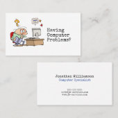 Funny Informal Computer Specialist Visitekaartje (Voorkant / Achterkant)