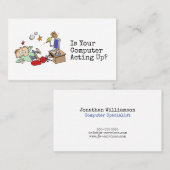 Funny Informal Computer Specialist Visitekaartje (Voorkant / Achterkant)