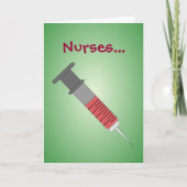 Funny Injection Happy Nurses Week Thank You Card Bedankkaart (Voorkant)