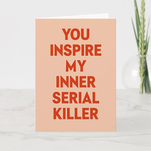 Funny Inner Serial Killer Card Kaart (Voorkant)