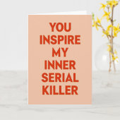 Funny Inner Serial Killer Card Kaart (Gele Bloem)