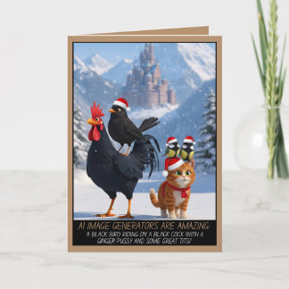 Funny innuendo Christmas Kaart