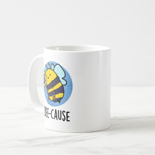 Funny Insect Bee Pun Koffiemok (Voorkant links)