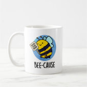 Funny Insect Bee Pun Koffiemok (Links)