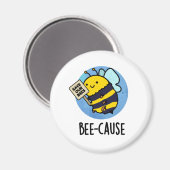 Funny Insect Bee Pun Magneet (Voorkant / Achterkant)