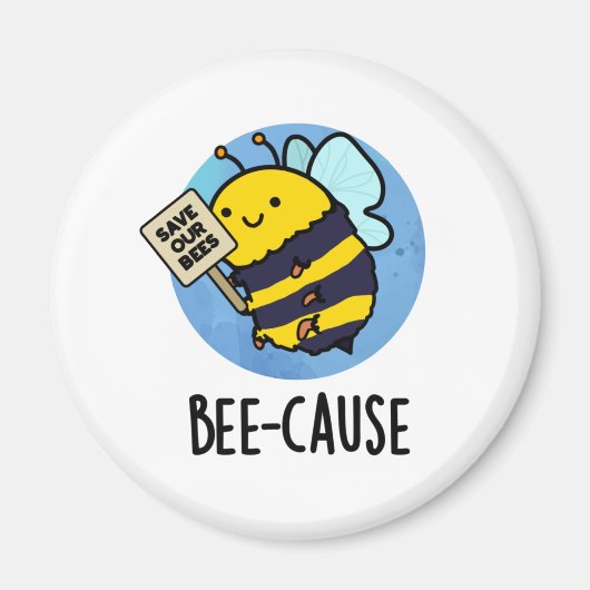 Funny Insect Bee Pun Magneet (Voorkant)