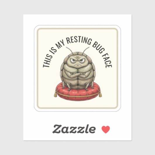 Funny Insect Bug Sticker (Vel)