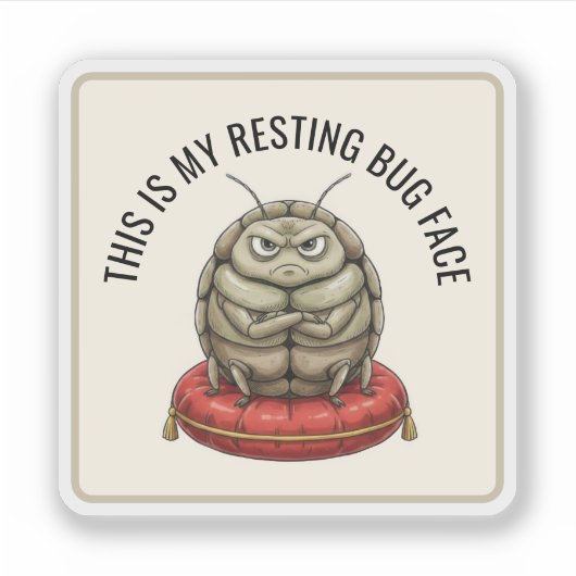 Funny Insect Bug Sticker (Voorkant)