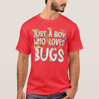 Funny Insect gewoon een jongen die van Bug Gift Fa T-shirt