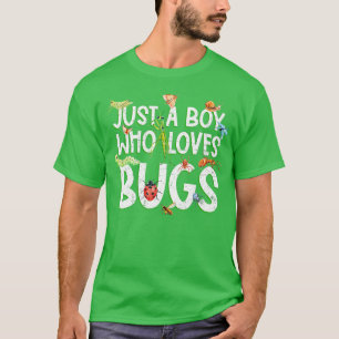 Funny Insect gewoon een jongen die van buik houdt T-shirt